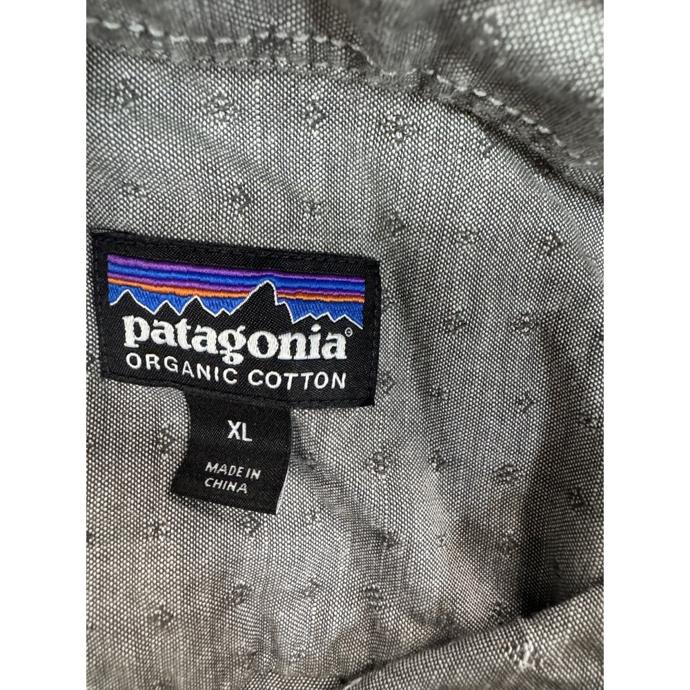 Patagonia Mens Bluffside Shirt Organic Cotton Long Sleeve Button Up Gray Size XL - Picture 4 of 6